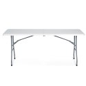 Stół cateringowy ogrodowy składany 180 cm Plonos biały