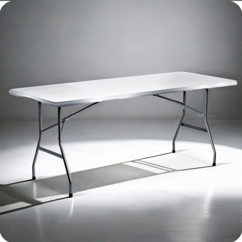 Stół cateringowy ogrodowy składany 180 cm Plonos biały