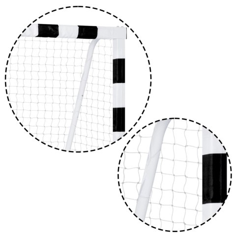 Bramka do piłki nożnej 300 x 200 x 90 cm NS-465 czarno-biała