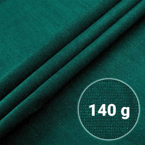 Siatka cieniująca 1,2x25m 140g/m2 + 50 zacisków zielona