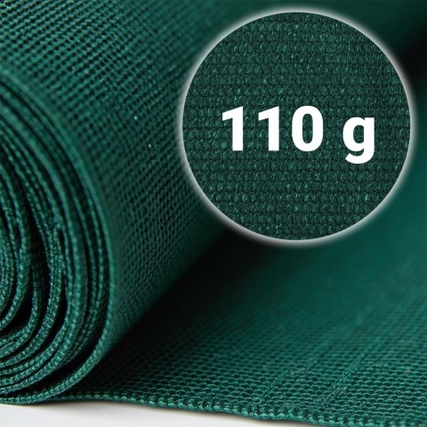 Siatka cieniująca 1,2x50m 110g/m2 + 50 zacisków zielona