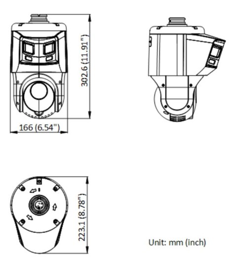 KAMERA IP SZYBKOOBROTOWA DS-2SE4C425MWG-E/26(F0)/PL TandemVu ColorVu - 4 Mpx 4.8 ... 120 mm Hikvision