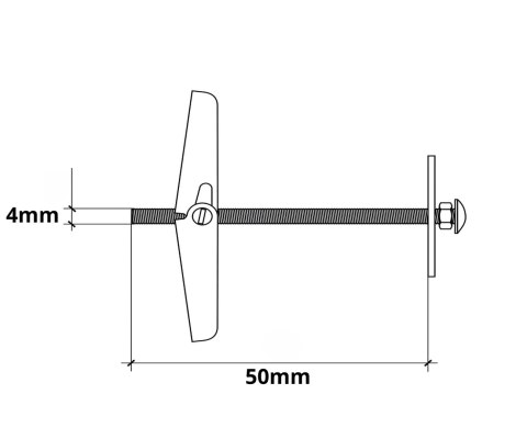 KOTWY SPRĘŻYNOWE BM-04050*P2 TYPU PARASOLKA WKRĘT-MET KLIMAS
