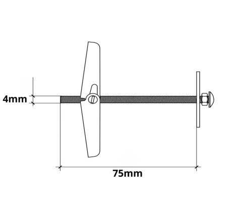 KOTWY SPRĘŻYNOWE BM-04075*P2 TYPU PARASOLKA WKRĘT-MET KLIMAS