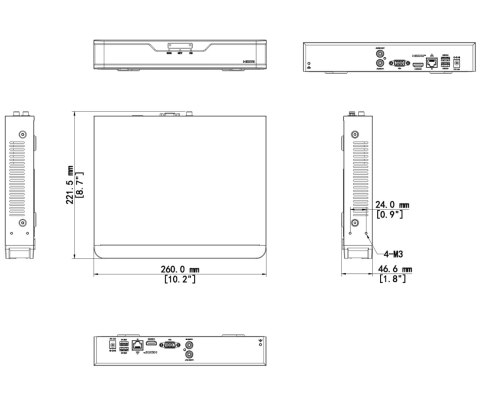 REJESTRATOR IP NVR301-08B-IQ 8 KANAŁÓW UNIVIEW