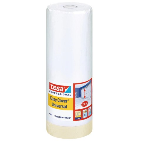 FOLIA OCHRONNA Z TAŚMĄ EASY-COVER-UNIVERSAL/17X2600 TESA