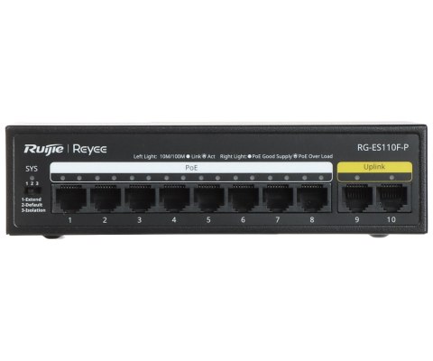 SWITCH POE RG-ES110F-P 8-PORTOWY REYEE