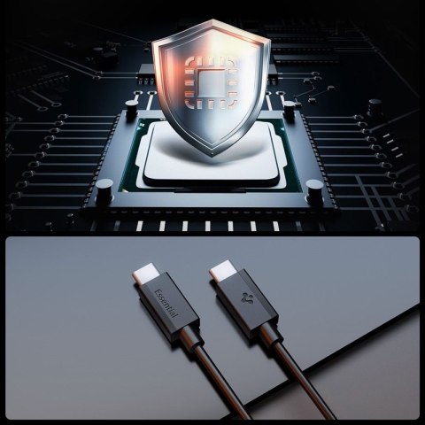 Spigen EB6020CC Essential - Kabel USB-C do USB-C PD 60W 2m (Czarny)