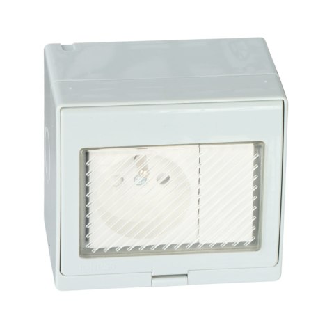 GNIAZDO NATYNKOWE POJEDYNCZE Z ŁĄCZNIKIEM ATLO-S1IP5-SW 220 ... 240 V 10 A ATLO